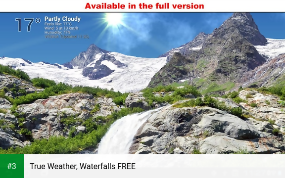 True Weather, Waterfalls FREE app screenshot 3