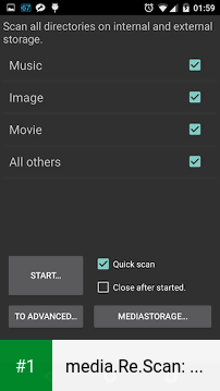 media.Re.Scan: media scanner for android2.3 to 7.1 app screenshot 1