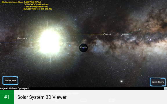 Solar System 3D Viewer app screenshot 1