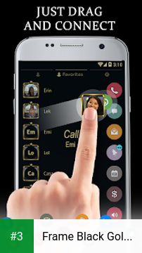 Frame Black Gold Dialer Theme app screenshot 3