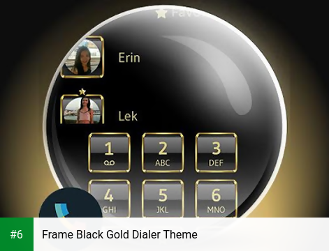 Frame Black Gold Dialer Theme apk screenshot 6