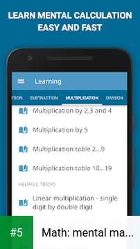 Math: mental math games, multiplication table app screenshot 5