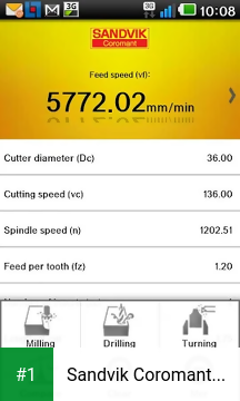 Sandvik Coromant Calculator app screenshot 1