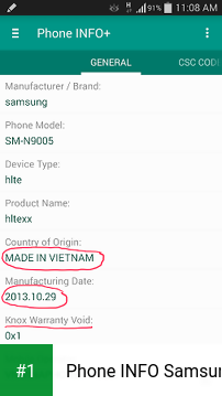 Phone INFO Samsung app screenshot 1