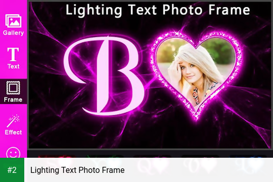 Lighting Text Photo Frame apk screenshot 2