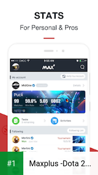 Maxplus -Dota 2/ CS:GO Stats app screenshot 1