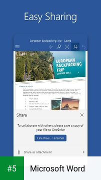 Microsoft Word app screenshot 5