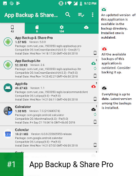 App Backup & Share Pro app screenshot 1