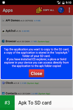 Apk To SD card app screenshot 3
