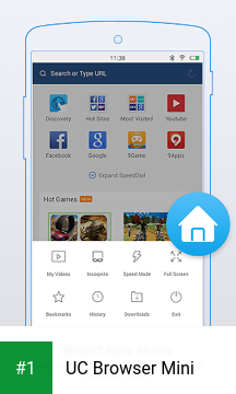 UC Browser Mini app screenshot 1