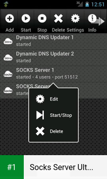 Socks Server Ultimate app screenshot 1