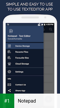 Notepad app screenshot 1
