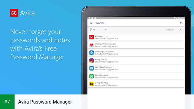 Avira Password Manager app screenshot 7