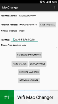 Wifi Mac Changer app screenshot 1