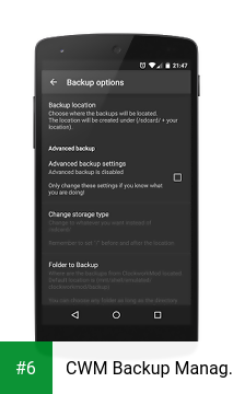 CWM Backup Manager (ROOT) apk screenshot 6