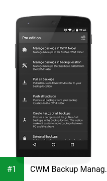 CWM Backup Manager (ROOT) app screenshot 1