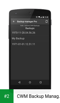 CWM Backup Manager (ROOT) apk screenshot 2