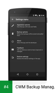 CWM Backup Manager (ROOT) apk screenshot 4