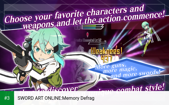 SWORD ART ONLINE:Memory Defrag app screenshot 3