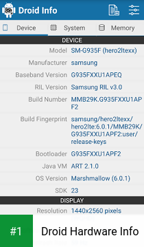 Droid Hardware Info app screenshot 1