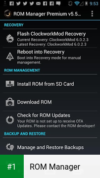 ROM Manager app screenshot 1