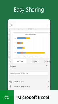 Microsoft Excel app screenshot 5