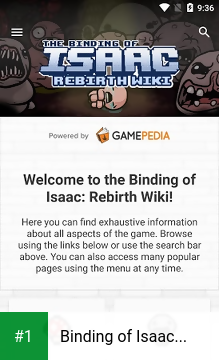 Binding of Isaac: Rebirth Wiki app screenshot 1
