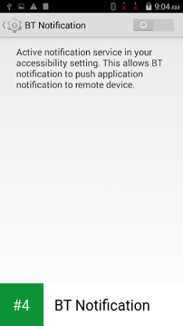 bt notification app functions