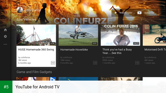 YouTube for Android TV app screenshot 5