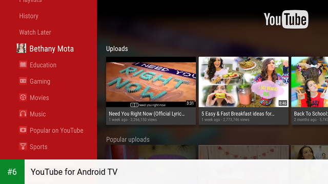 YouTube for Android TV apk screenshot 6