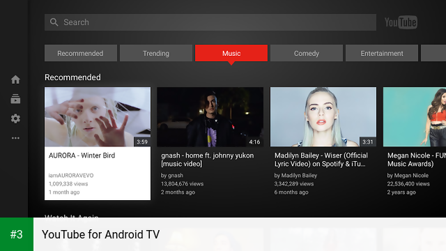 YouTube for Android TV app screenshot 3