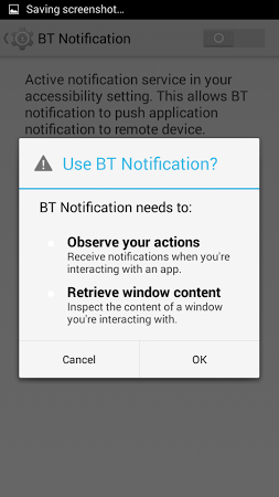 bt notification app for smartwatch settings
